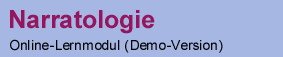 Logo: Online-Lernmodul Narratologie (mit Link zur Startseite)